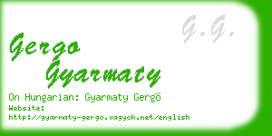 gergo gyarmaty business card