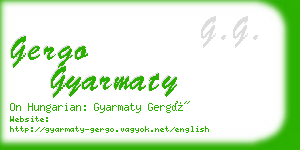 gergo gyarmaty business card